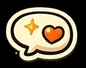 Speech bubble heart sticker